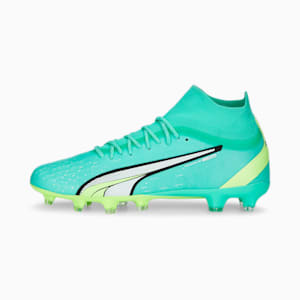 ULTRA Pro FG/AG Men's Soccer Cleats, Electric Peppermint-PUMA White-Fast Yellow, extralarge