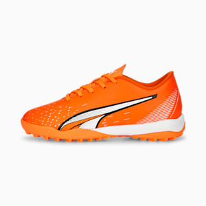 キッズ ウルトラ プレイ TT サッカー トレーニング シューズ 20-24.5cm, Ultra Orange-PUMA White-Blue Glimmer