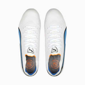 メンズ キング アルティメット HG/AG サッカー スパイク, PUMA White-PUMA Black-Blue Glimmer-Ultra Orange