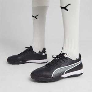 KING PRO TT Unisex Football Boots, PUMA Black-PUMA White, extralarge-IND