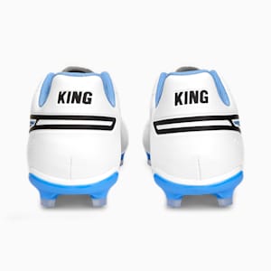 KING MATCH Unisex Football Boots, PUMA White-PUMA Black-Blue Glimmer-Ultra Orange