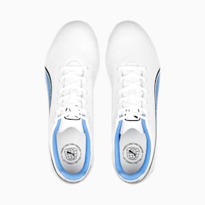 KING MATCH Unisex Football Boots, PUMA White-PUMA Black-Blue Glimmer-Ultra Orange