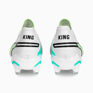 KING ULTIMATE FG/AG Football Boots Women, PUMA White-PUMA Black-Fast Yellow-Electric Peppermint