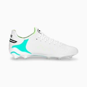 KING ULTIMATE FG/AG Football Boots Women, PUMA White-PUMA Black-Fast Yellow-Electric Peppermint