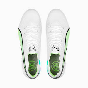 KING ULTIMATE FG/AG Football Boots Women, PUMA White-PUMA Black-Fast Yellow-Electric Peppermint