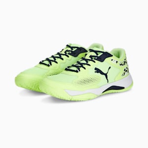 Solarcourt RCT Racket Sports Shoes, Fast Yellow-PUMA Navy-PUMA White, extralarge
