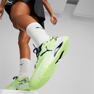 Solarcourt RCT Racket Sports Shoes, Fast Yellow-PUMA Navy-PUMA White, extralarge