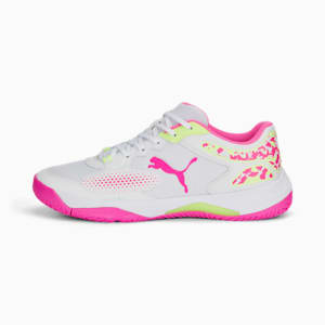 Solarcourt RCT Racquet Sports Shoes, PUMA White-Ravish-Fast Yellow, extralarge