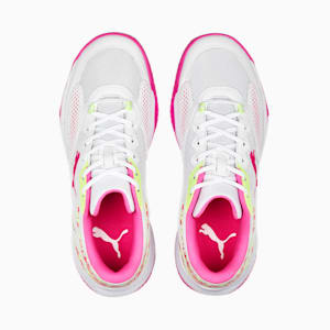 Solarcourt RCT Racket Sports Shoes, PUMA White-Ravish-Fast Yellow, extralarge