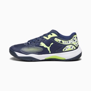 Solarcourt RCT Racket Sports Shoes, PUMA Navy-Fast Yellow-Puma White, extralarge