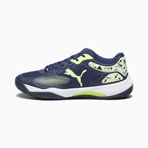 Solarcourt RCT Racquet Sports Shoes, PUMA Navy-Fast Yellow-Puma White, extralarge