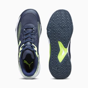Solarcourt RCT Racket Sports Shoes, PUMA Navy-Fast Yellow-Puma White, extralarge