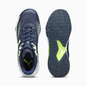 Solarcourt RCT Racquet Sports Shoes, PUMA Navy-Fast Yellow-Puma White, extralarge