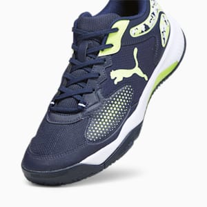 Solarcourt RCT Racquet Sports Shoes, PUMA Navy-Fast Yellow-Puma White, extralarge