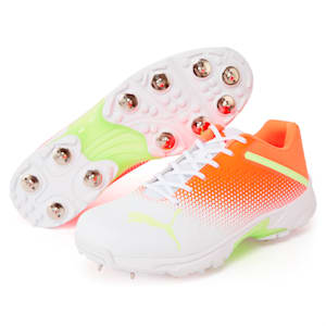 PUMA Spike 22.2 Cricket Shoes Men, PUMA White-Fast Yellow-Ultra Orange