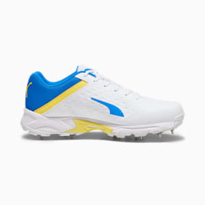 PUMA Spike 22.2 Unisex Cricket Shoes, PUMA White-Yellow Blaze-Ultra Blue, extralarge-IND