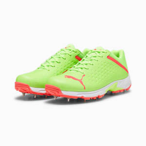 PUMA Spike 22.2 Unisex Cricket Shoes, Pro Green-Parakeet Green-Fire Orchid, extralarge-IND