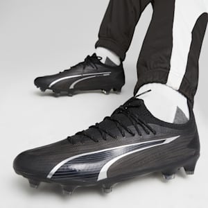 Tacos de fútbol ULTRA ULTIMATE FG/AG, PUMA Black-Asphalt, extralarge