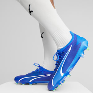 ULTRA ULTIMATE FG/AG Unisex Football Boots, Ultra Blue-PUMA White-Pro Green, extralarge-IND