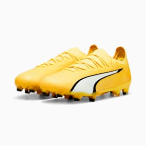 ULTRA ULTIMATE FG/AG Men's Soccer Cleats, Yellow Blaze-PUMA White-PUMA Black, extralarge