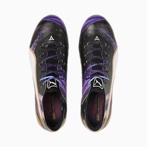 KING ULTIMATE Elements Men's Soccer Cleats, PUMA Black-PUMA Gold-Team Violet, extralarge
