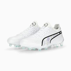 King Ultimate BL FG/AG Women's Football Boots, PUMA White-PUMA Black-Spring Lavender