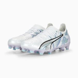 Tacos de futbol para mujer ULTRA ULTIMATE BL FG/AG, PUMA White-PUMA Black-Spring Lavender-Minty Burst