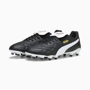 Tacos de futbol KING TOP FG/AG, PUMA Black-PUMA White-PUMA Gold, extralarge