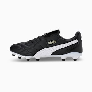 KING TOP FG/AG Football Boots, PUMA Black-PUMA White-PUMA Gold, extralarge-IND