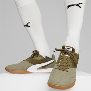 メンズ プーマ キング トップ IT サッカー トレーニングシューズ, Olive Drab-PUMA White-PUMA Gold, extralarge-JPN