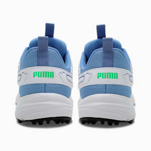 Cricket Square Shoes, PUMA White-Blue Glimmer-Elektro Green
