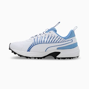 Cricket Square Shoes, PUMA White-Blue Glimmer-Elektro Green