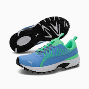 Cricket Square Men's Shoes, Blue Glimmer-Elektro Green-PUMA White, extralarge-IND
