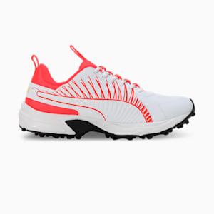 Cricket Square Men's Shoes, PUMA White-Red Blast-Nrgy Yellow, extralarge-IND