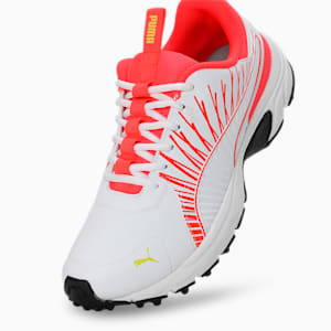 Cricket Square Men's Shoes, PUMA White-Red Blast-Nrgy Yellow, extralarge-IND
