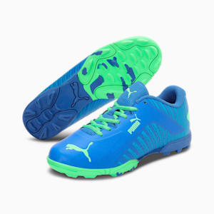 EvoSpeed V2 Cricket Youth Shoes, Bluemazing-Elektro Green-PUMA White-Ocean Dive, extralarge-IND