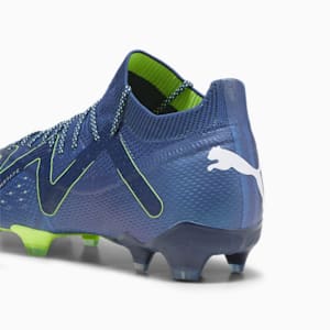 FUTURE ULTIMATE FG/AG Men's Soccer Cleats, Persian Blue-PUMA White-Pro Green, extralarge