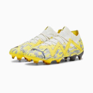 Tacos de fútbol FUTURE ULTIMATE FG/AG, Sedate Gray-Asphalt-Yellow Blaze, extralarge