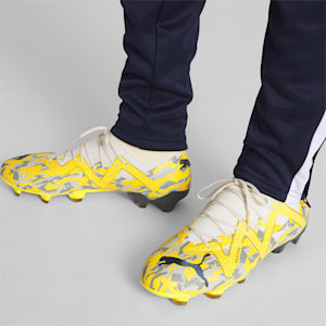 FUTURE ULTIMATE FG/AG Men's Soccer Cleats, Sedate Gray-Asphalt-Yellow Blaze, extralarge