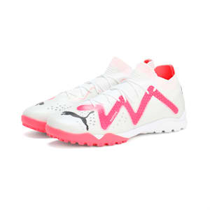 メンズ フューチャー アルティメット TT サッカー トレーニング シューズ, PUMA White-PUMA Black-Fire Orchid, extralarge-JPN