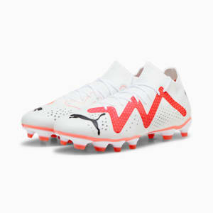 FUTURE MATCH Firm Ground/Artificial Ground Women's Soccer Cleats, PUMA White-PUMA Black-Fire Orchid, extralarge