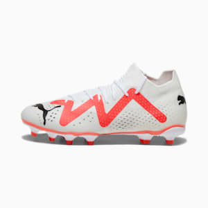 FUTURE MATCH Firm Ground/Artificial Ground Women's Soccer Cleats, PUMA White-PUMA Black-Fire Orchid, extralarge