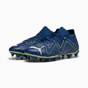 FUTURE MATCH FG/AG Women's Soccer Cleats, Persian Blue-PUMA White-Pro Green, extralarge