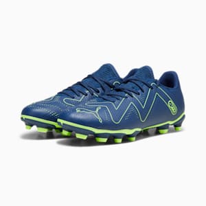 Botines de fútbol FUTURE PLAY FG/AG para hombre, Persian Blue-Pro Green, extralarge