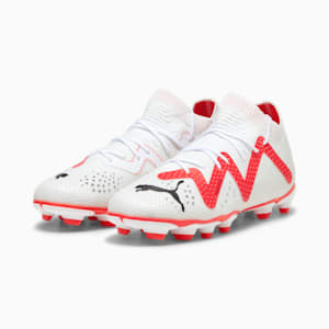 FUTURE PRO FG/AG Youth Football Boots, PUMA White-PUMA Black-Fire Orchid, extralarge-GBR