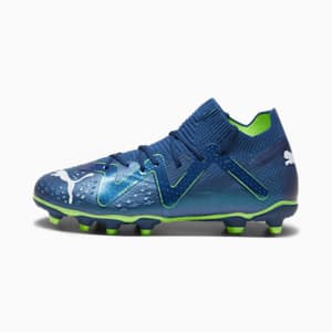 Botines de fútbol FUTURE PRO FG/AG para jóvenes, Persian Blue-PUMA White-Pro Green, extralarge