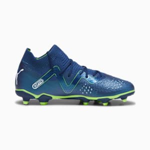 FUTURE PRO FG/AG Youth Football Boots, Persian Blue-PUMA White-Pro Green, extralarge-GBR