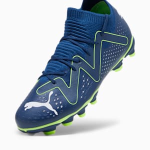 Botines de fútbol FUTURE MATCH FG/AG para jóvenes, Persian Blue-PUMA White-Pro Green, extralarge