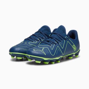 FUTURE PLAY FG/AG Big Kids' Soccer Cleats, Persian Blue-Pro Green, extralarge