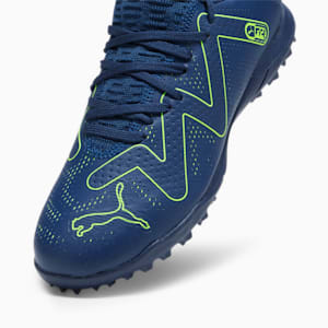 Tacos de fútbol FUTURE PLAY TT para adolescentes, Persian Blue-Pro Green, extralarge